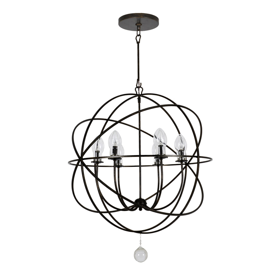 Crystorama - SOL-9328-EB - Six Light Outdoor Chandelier - Solaris - English Bronze