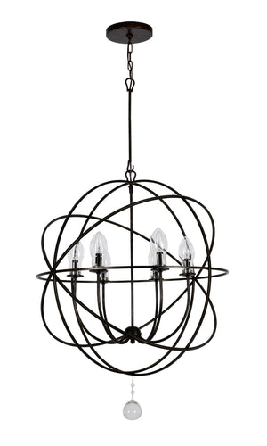 Crystorama - SOL-9328-EB - Six Light Outdoor Chandelier - Solaris - English Bronze