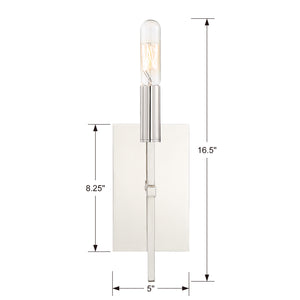 Crystorama - VER-241-PN - One Light Wall Sconce - Veronica - Polished Nickel