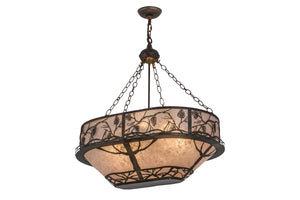 Meyda Tiffany - 167958 - Eight Light Oblong Pendant - Whispering Pines - Dark Burnished Antique Copper