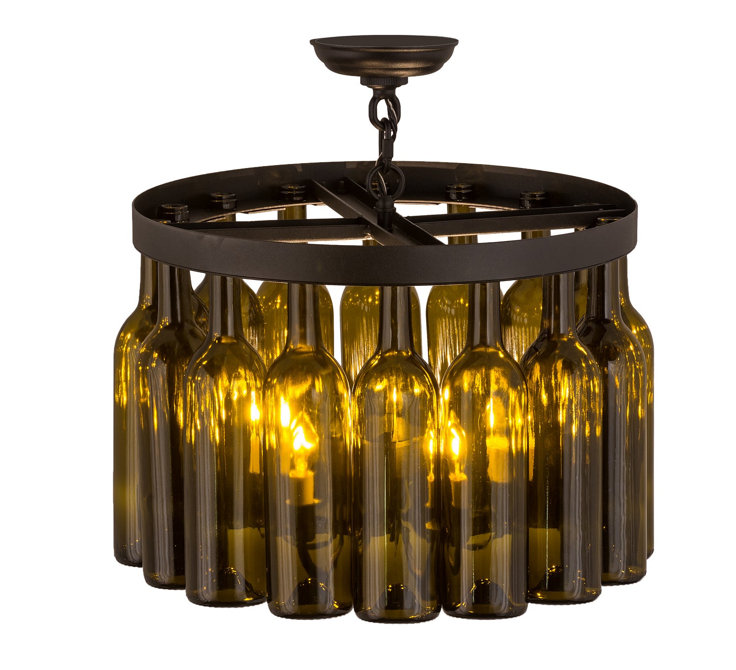 Meyda Tiffany - 168490 - Five Light Chandelier - Tuscan Vineyard - Textured Black