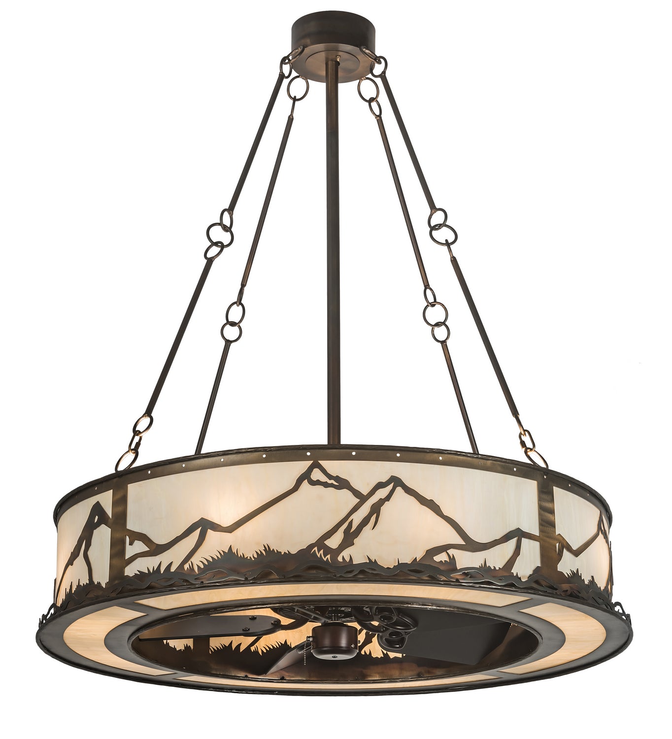 Meyda Tiffany - 190518 - 16 Light Chandel-Air - Mountain Range - Antique Copper