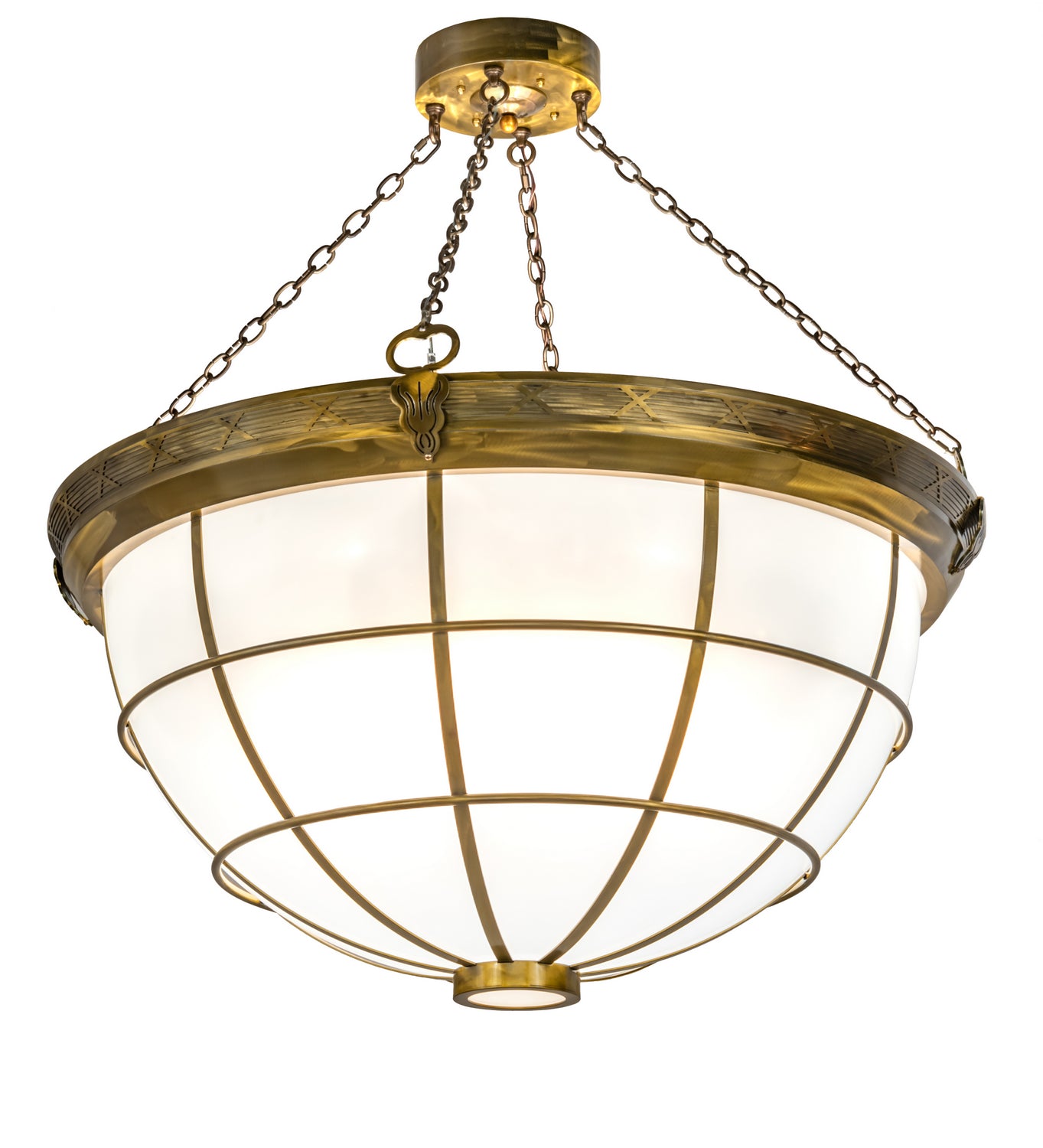 Meyda Tiffany - 191822 - Eight Light Pendant - Kahe - Brass Powder Coat