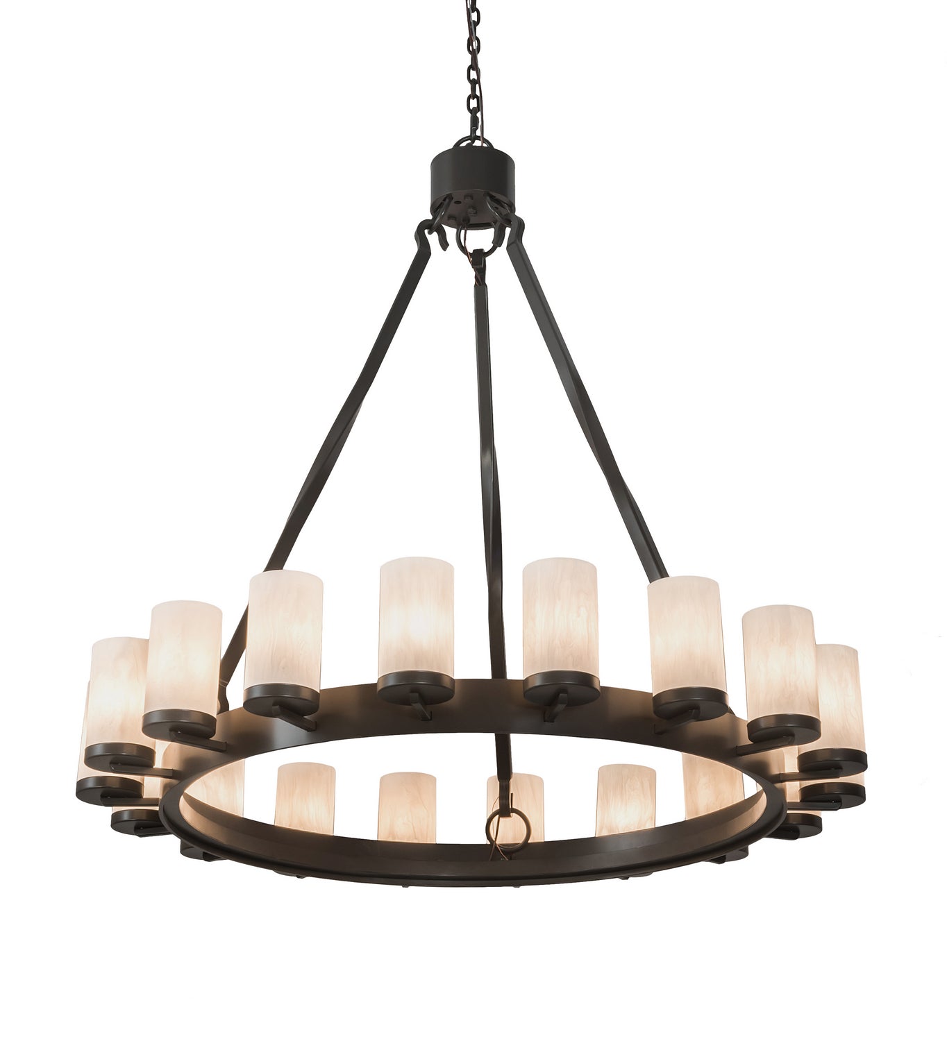 Meyda Tiffany - 195604 - 18 Light Chandelier - Noziroh Ring - Timeless Bronze