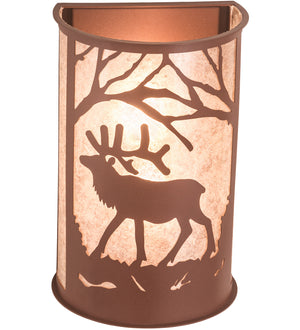 Meyda Tiffany - 197060 - Two Light Wall Sconce - Elk At Dawn - Rust