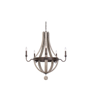 Kalco - 506870FG - Five Light Chandelier - Harper - Florence Gold