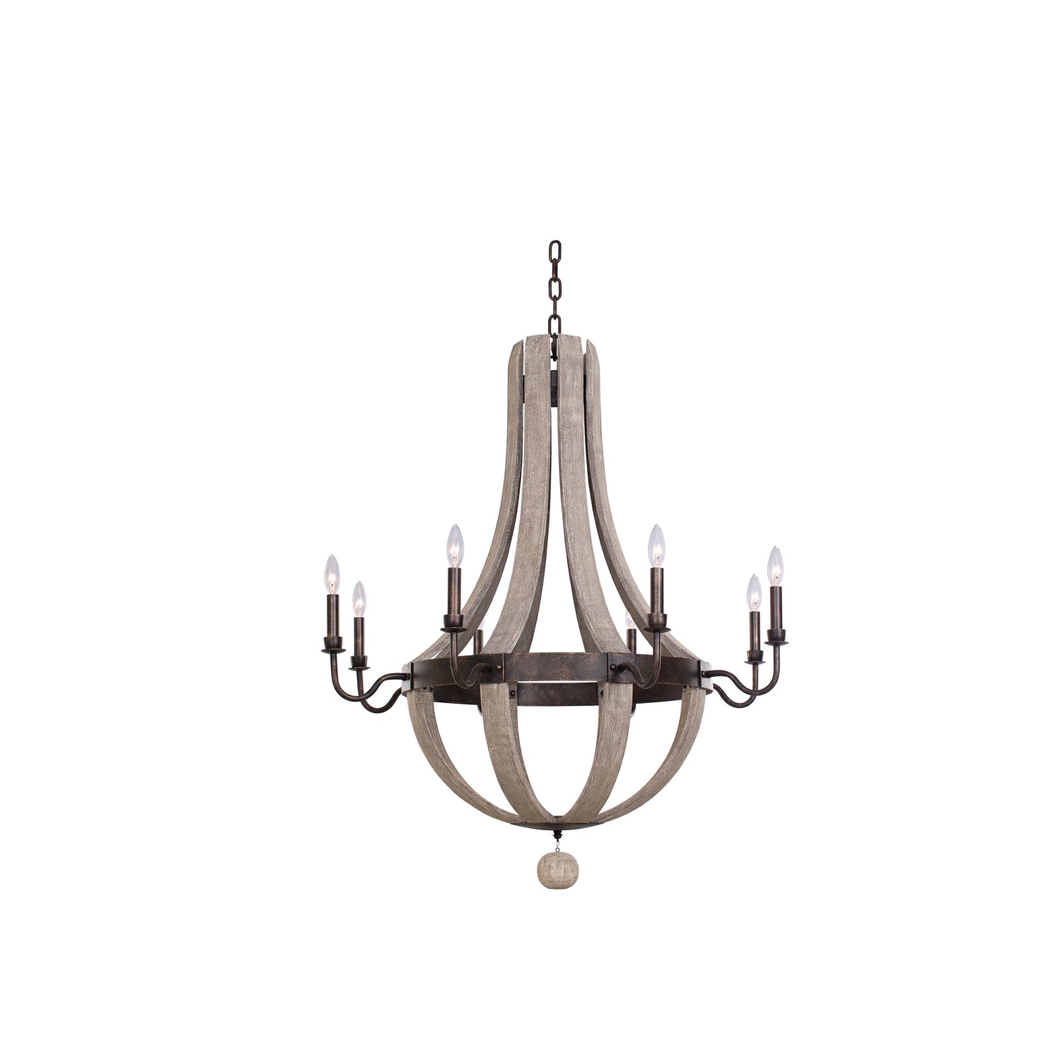 Kalco - 506872FG - Eight Light Chandelier - Harper - Florence Gold