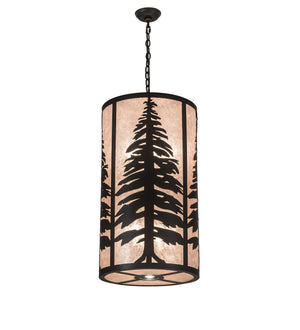 Meyda Tiffany - 197428 - 11 Light Pendant - Tall Pines - Solar Black