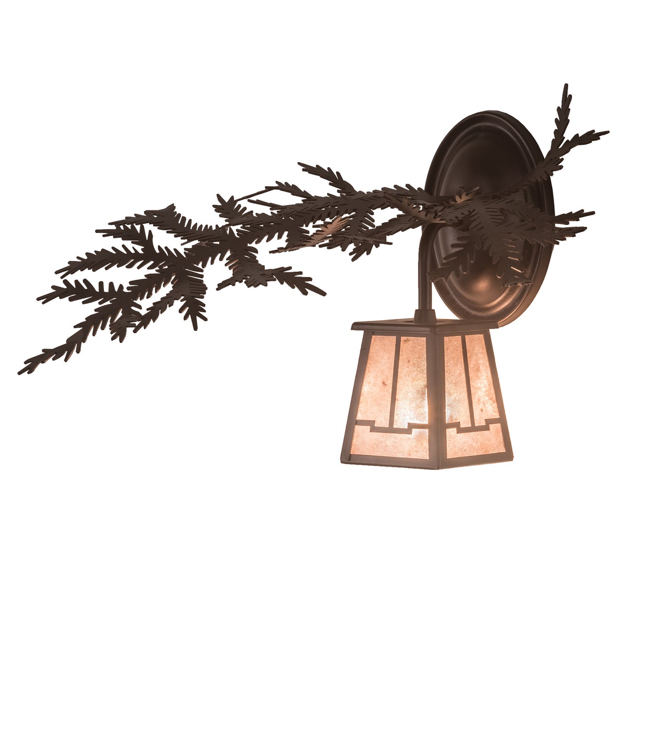 Meyda Tiffany - 198534 - One Light Wall Sconce - Pine Branch - Mahogany Bronze