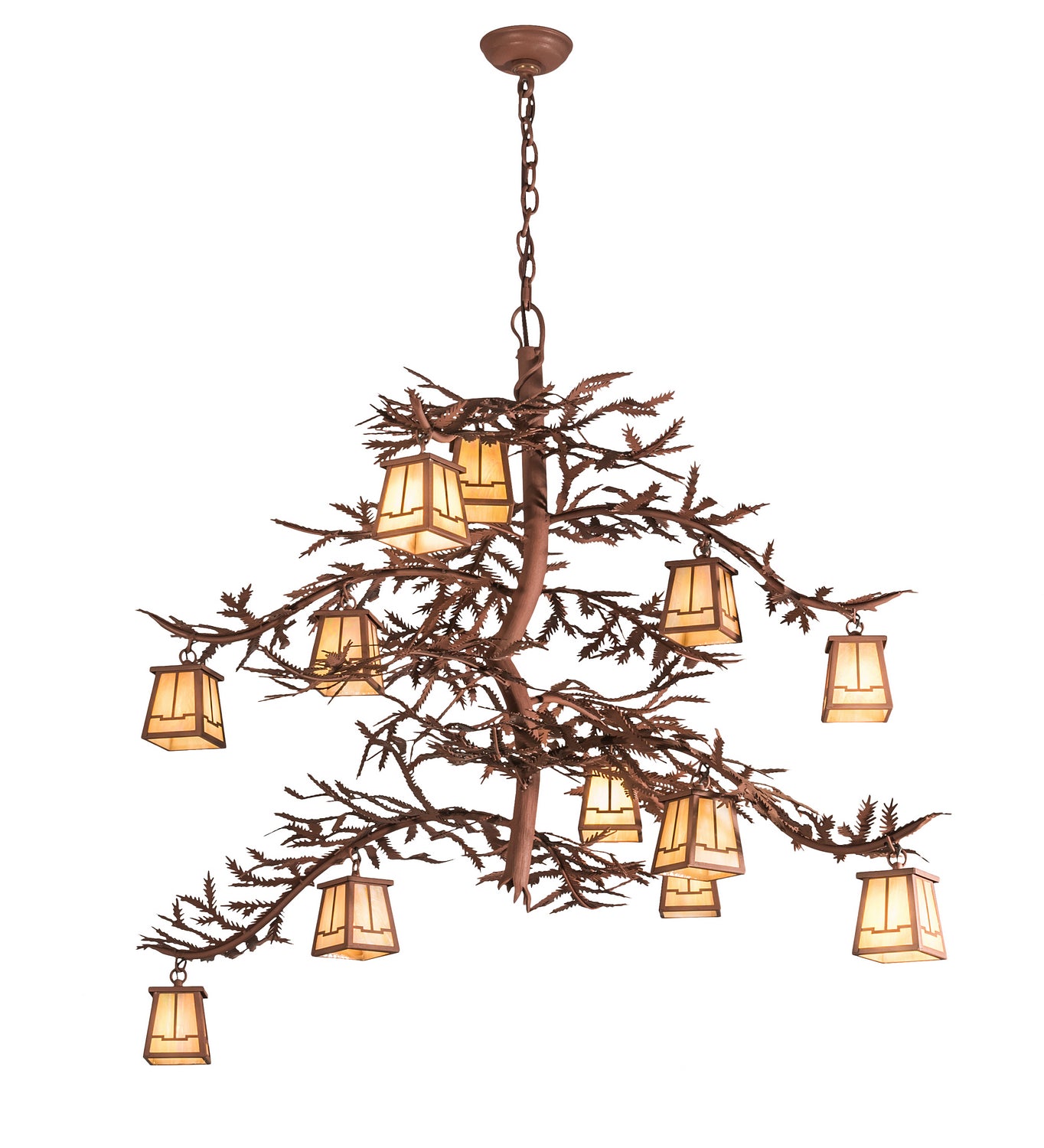 Meyda Tiffany - 198769 - 12 Light Chandelier - Pine Branch - Rust