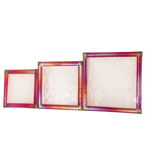 Meyda Tiffany - 199388 - 3 Pieces Serving Tray Set - Metro Fusion - Clear/Red/Green