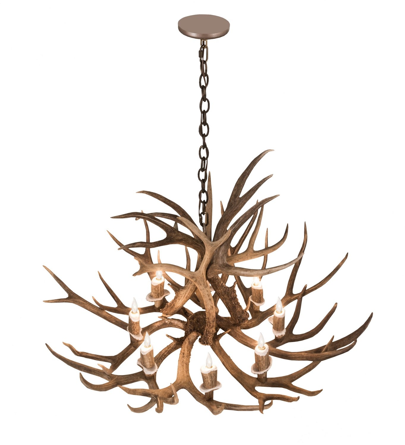 Meyda Tiffany - 200431 - Eight Light Chandelier - Antlers - Antique Copper