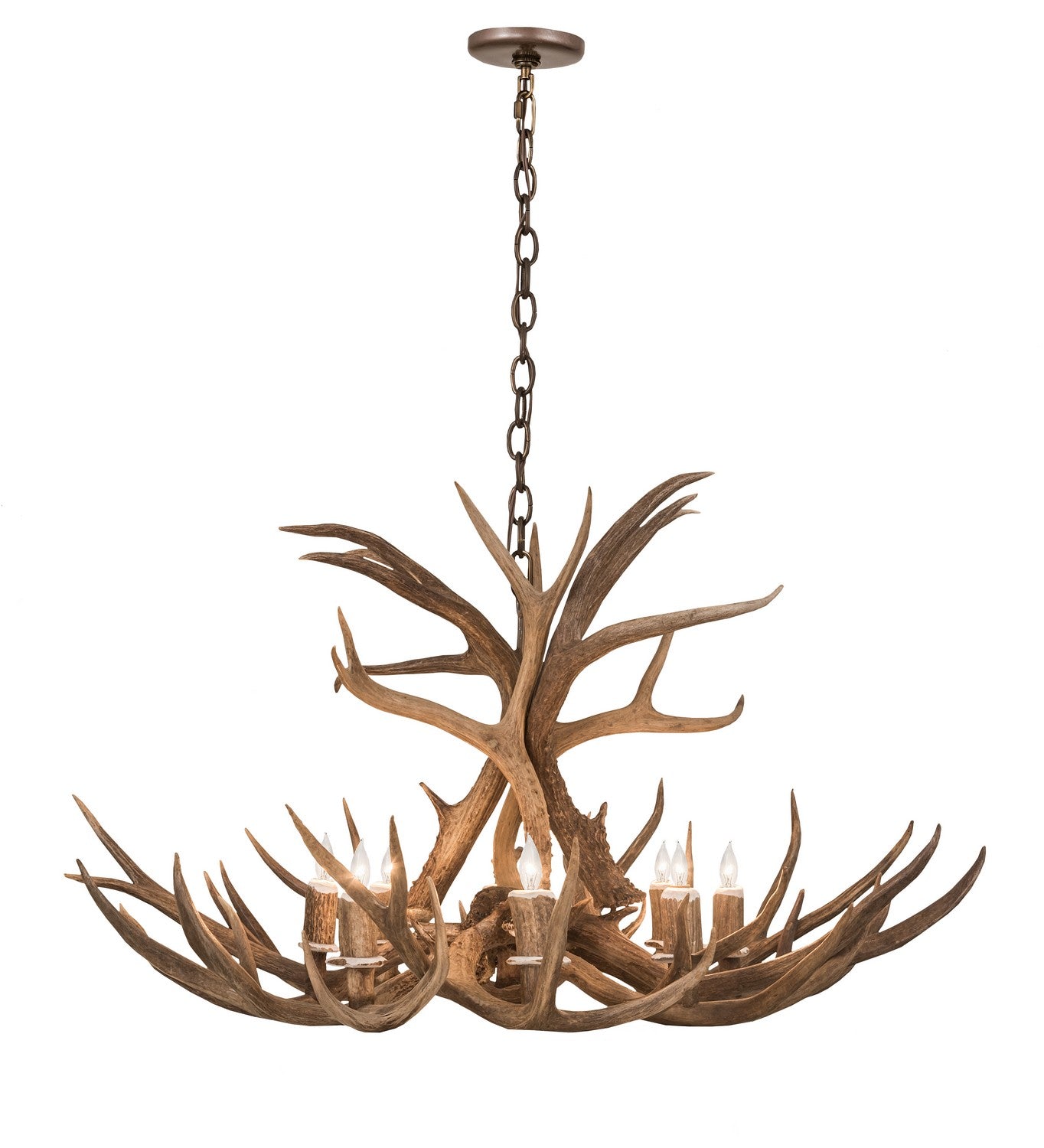 Meyda Tiffany - 200431 - Eight Light Chandelier - Antlers - Antique Copper