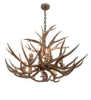 Meyda Tiffany - 200431 - Eight Light Chandelier - Antlers - Antique Copper