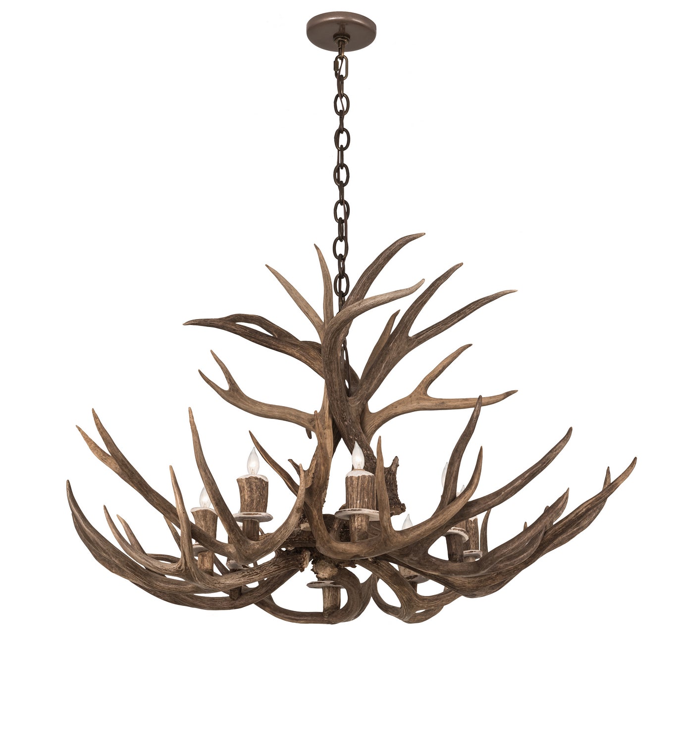 Meyda Tiffany - 200431 - Eight Light Chandelier - Antlers - Antique Copper