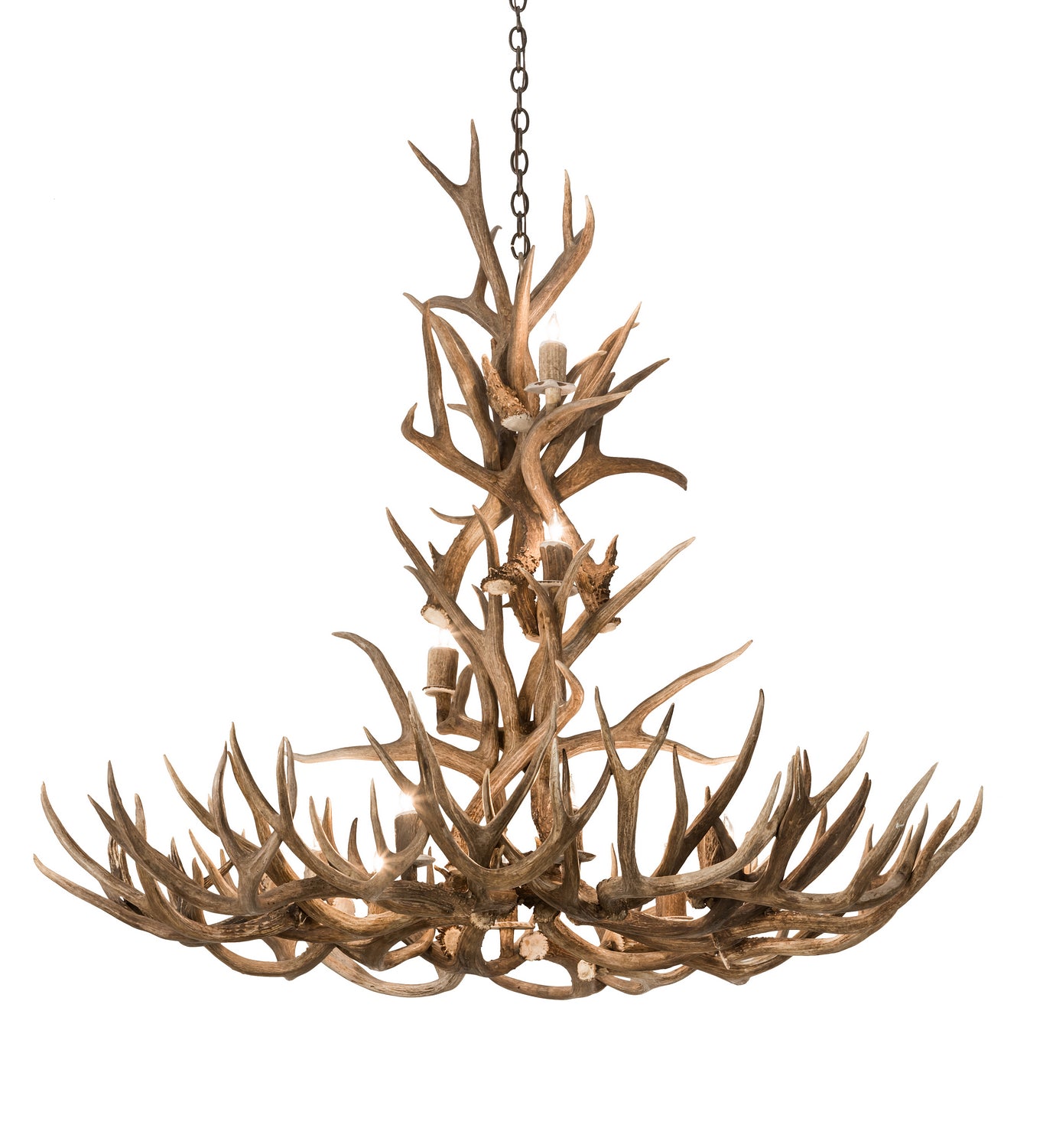 Meyda Tiffany - 200432 - 12 Light Chandelier - Antlers - Antique Copper