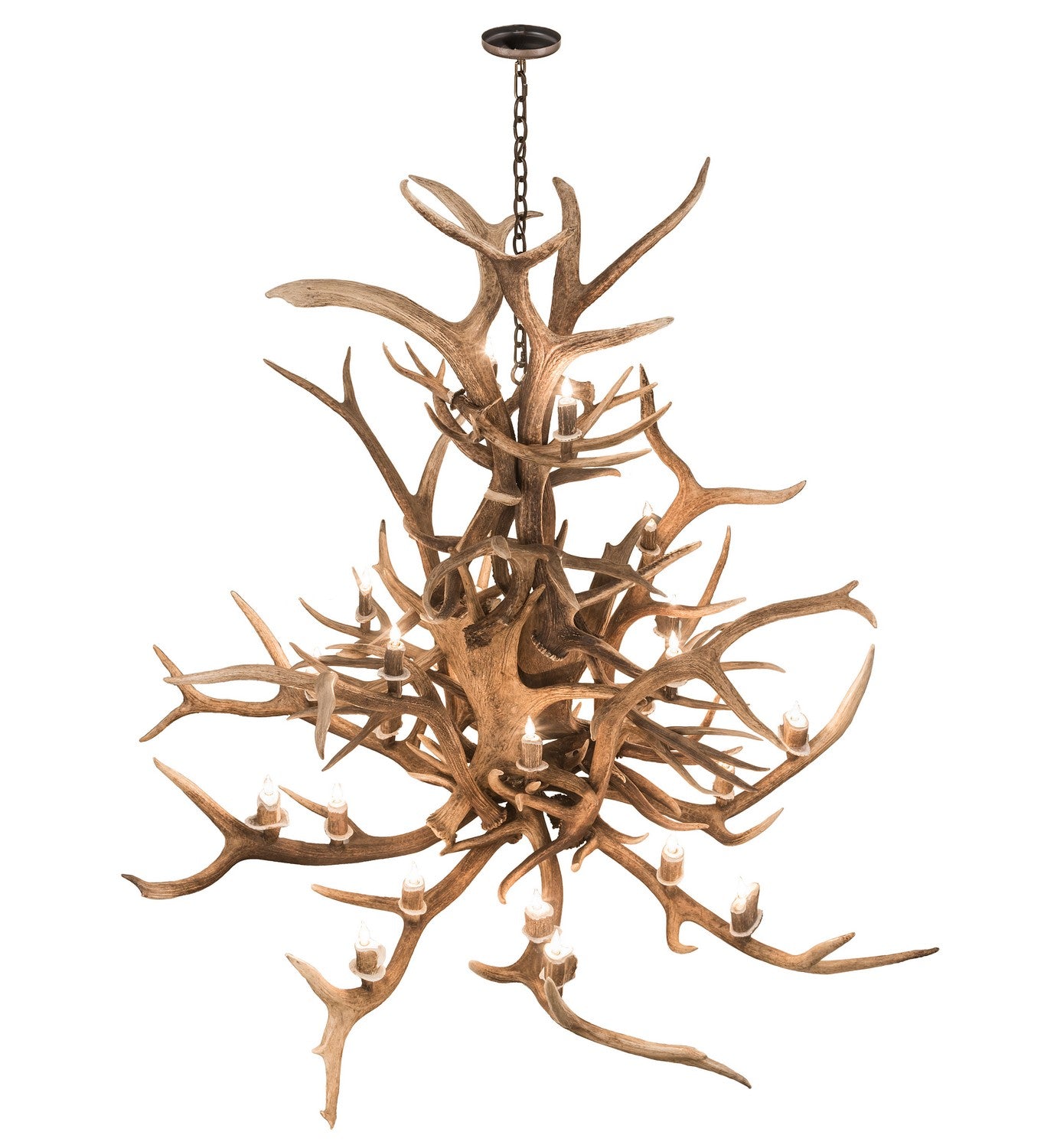 Meyda Tiffany - 200433 - 24 Light Chandelier - Antlers - Antique Copper