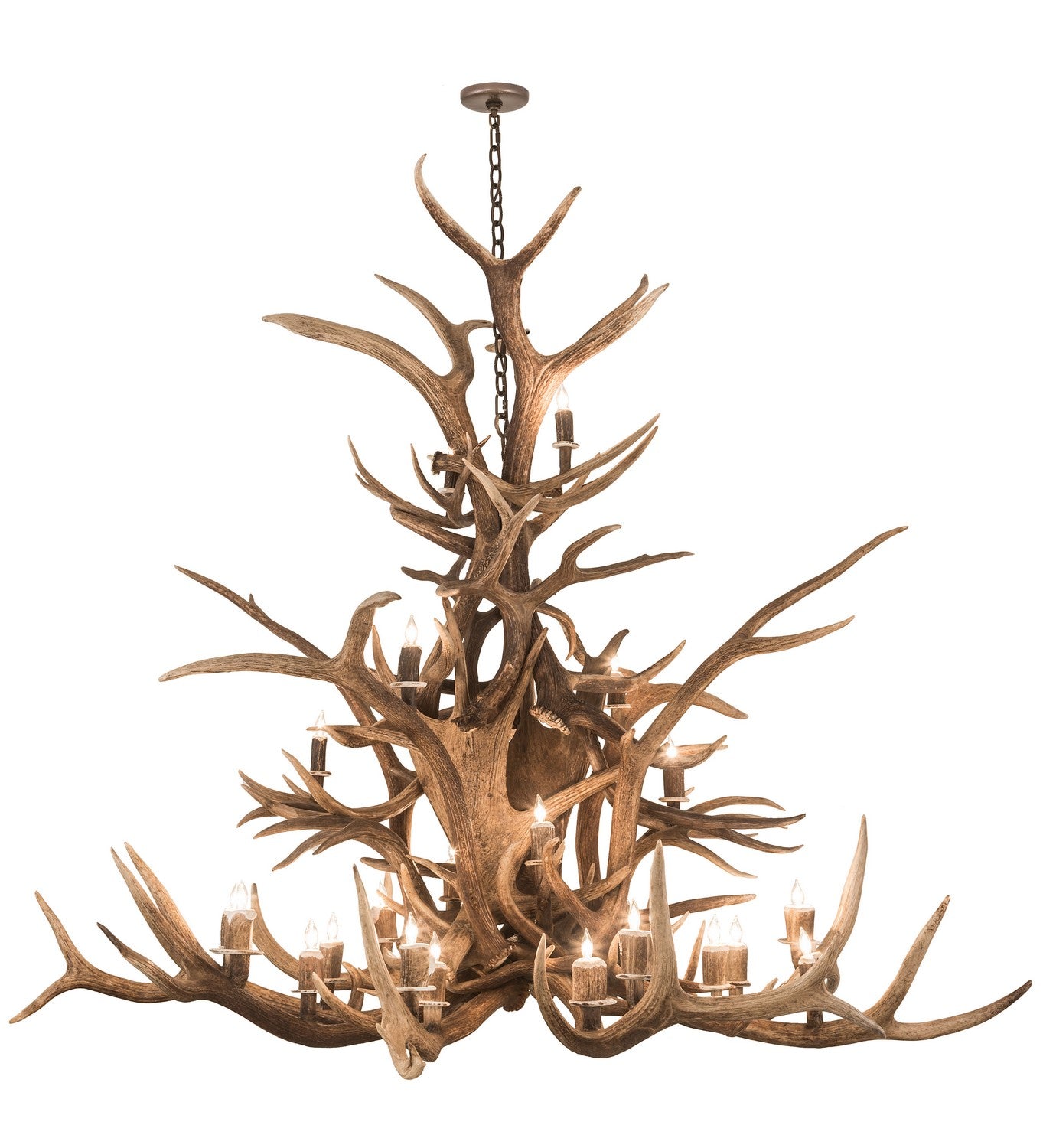 Meyda Tiffany - 200433 - 24 Light Chandelier - Antlers - Antique Copper