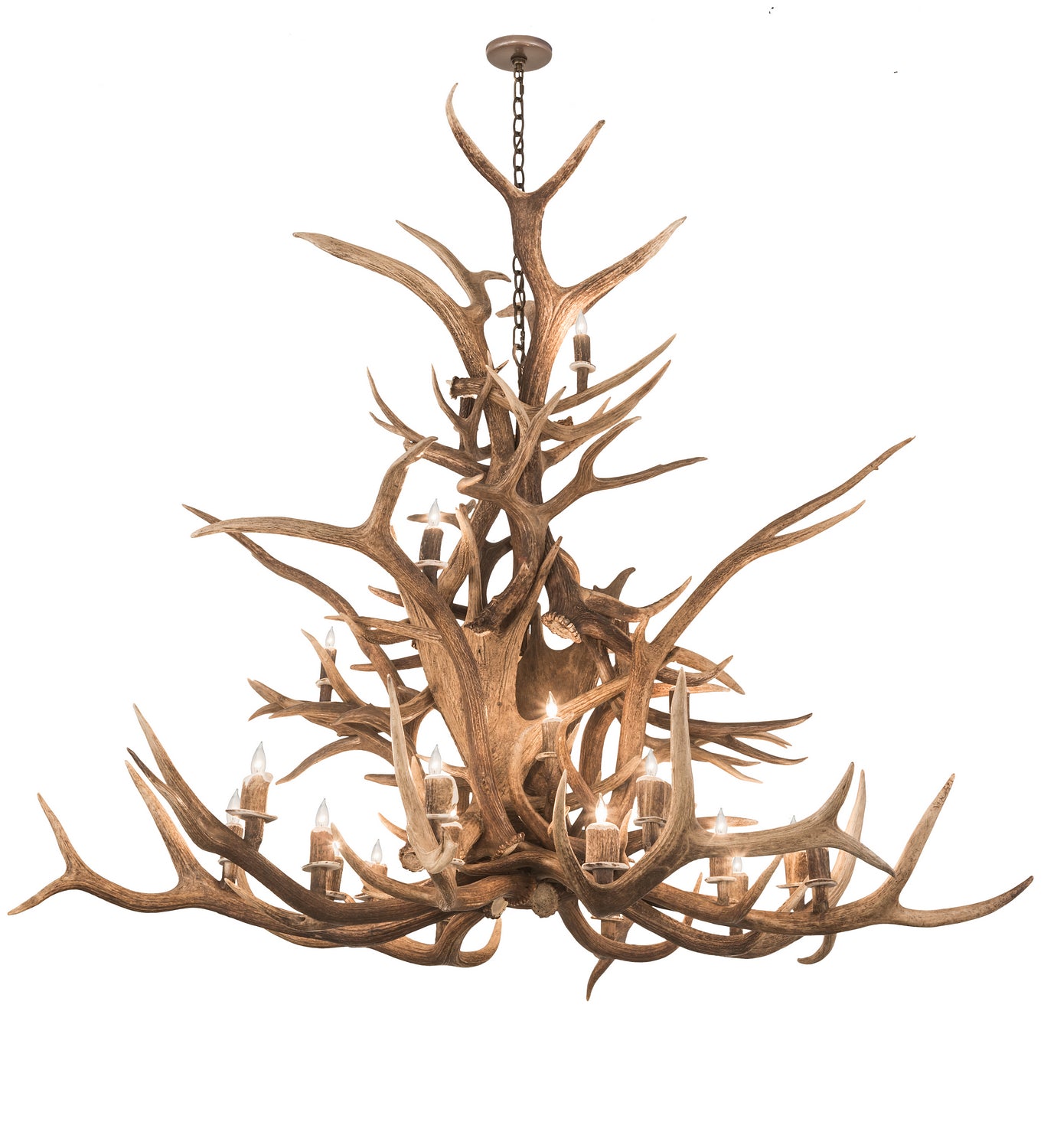 Meyda Tiffany - 200433 - 24 Light Chandelier - Antlers - Antique Copper