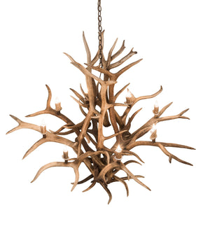 Meyda Tiffany - 200435 - Eight Light Chandelier - Antlers - Antique Copper