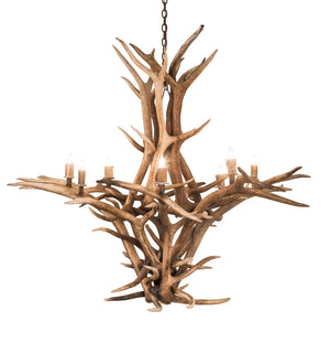 Meyda Tiffany - 200435 - Eight Light Chandelier - Antlers - Antique Copper