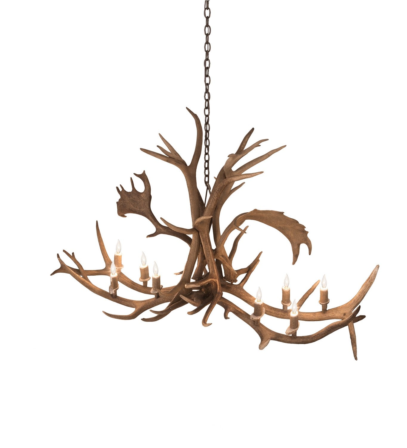 Meyda Tiffany - 200454 - Eight Light Chandelier - Antlers - Antique Copper