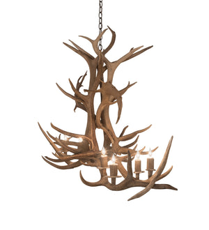 Meyda Tiffany - 200454 - Eight Light Chandelier - Antlers - Antique Copper