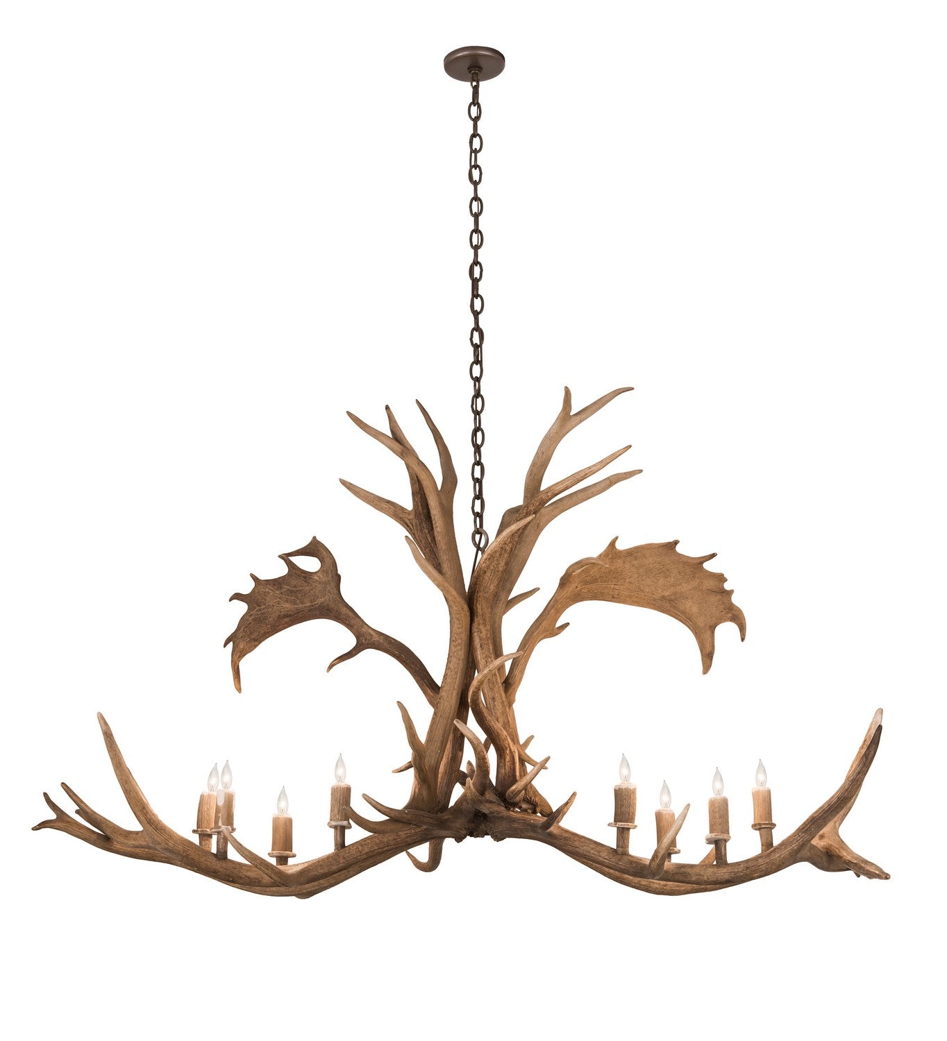 Meyda Tiffany - 200454 - Eight Light Chandelier - Antlers - Antique Copper