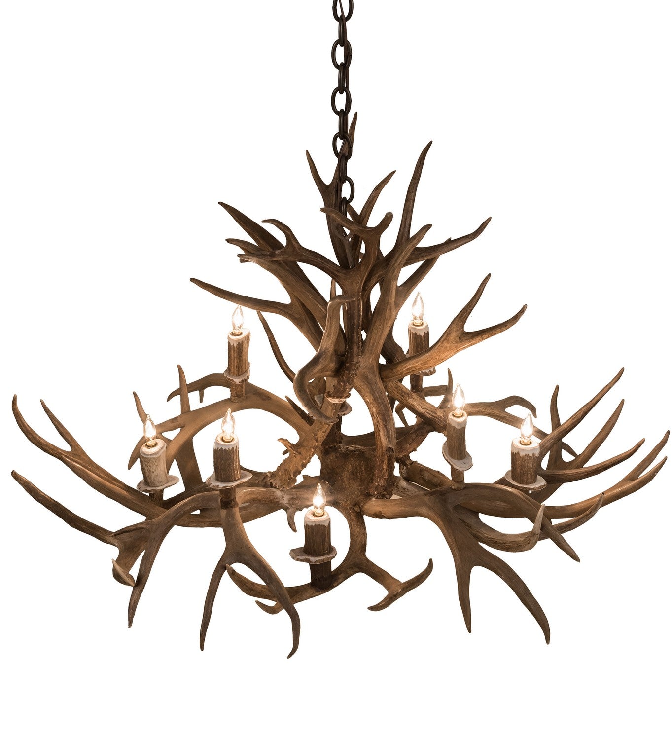 Meyda Tiffany - 200456 - Eight Light Chandelier - Antlers - Antique Copper