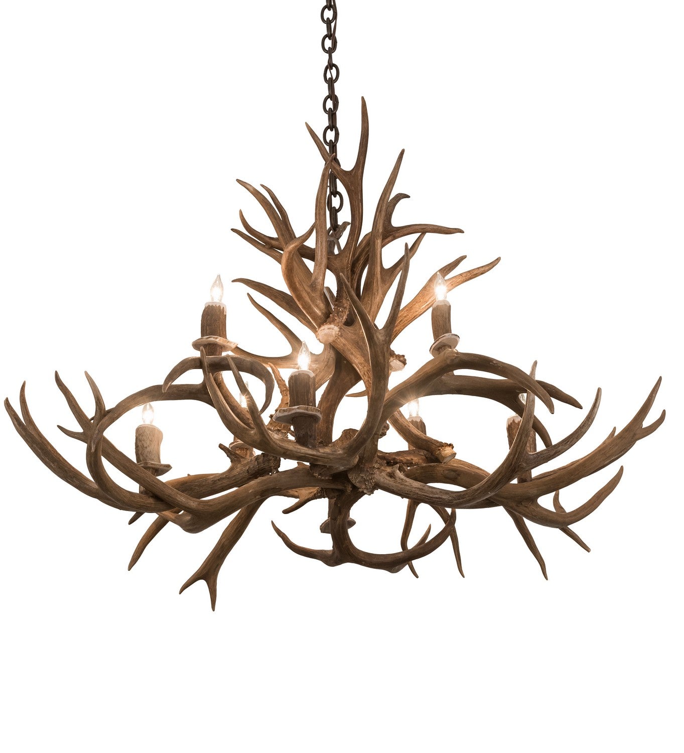 Meyda Tiffany - 200456 - Eight Light Chandelier - Antlers - Antique Copper