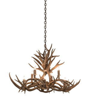 Meyda Tiffany - 200456 - Eight Light Chandelier - Antlers - Antique Copper