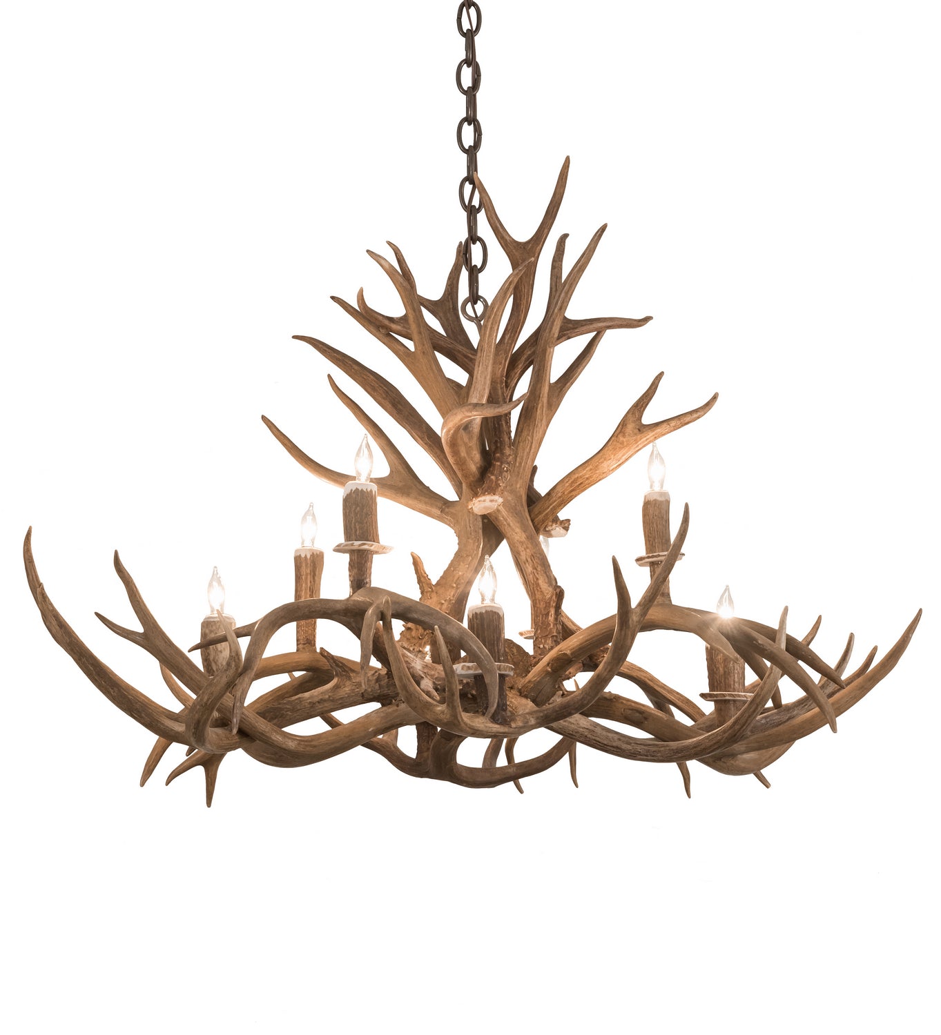 Meyda Tiffany - 200456 - Eight Light Chandelier - Antlers - Antique Copper