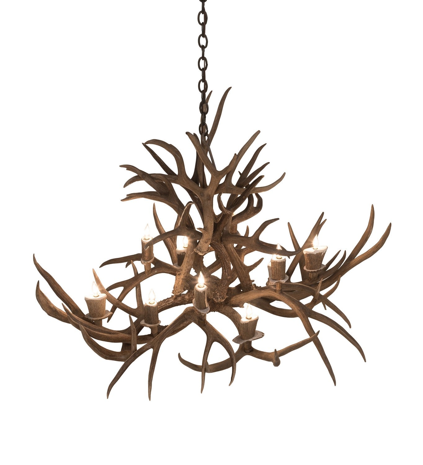 Meyda Tiffany - 200459 - Ten Light Chandelier - Antlers - Antique Copper