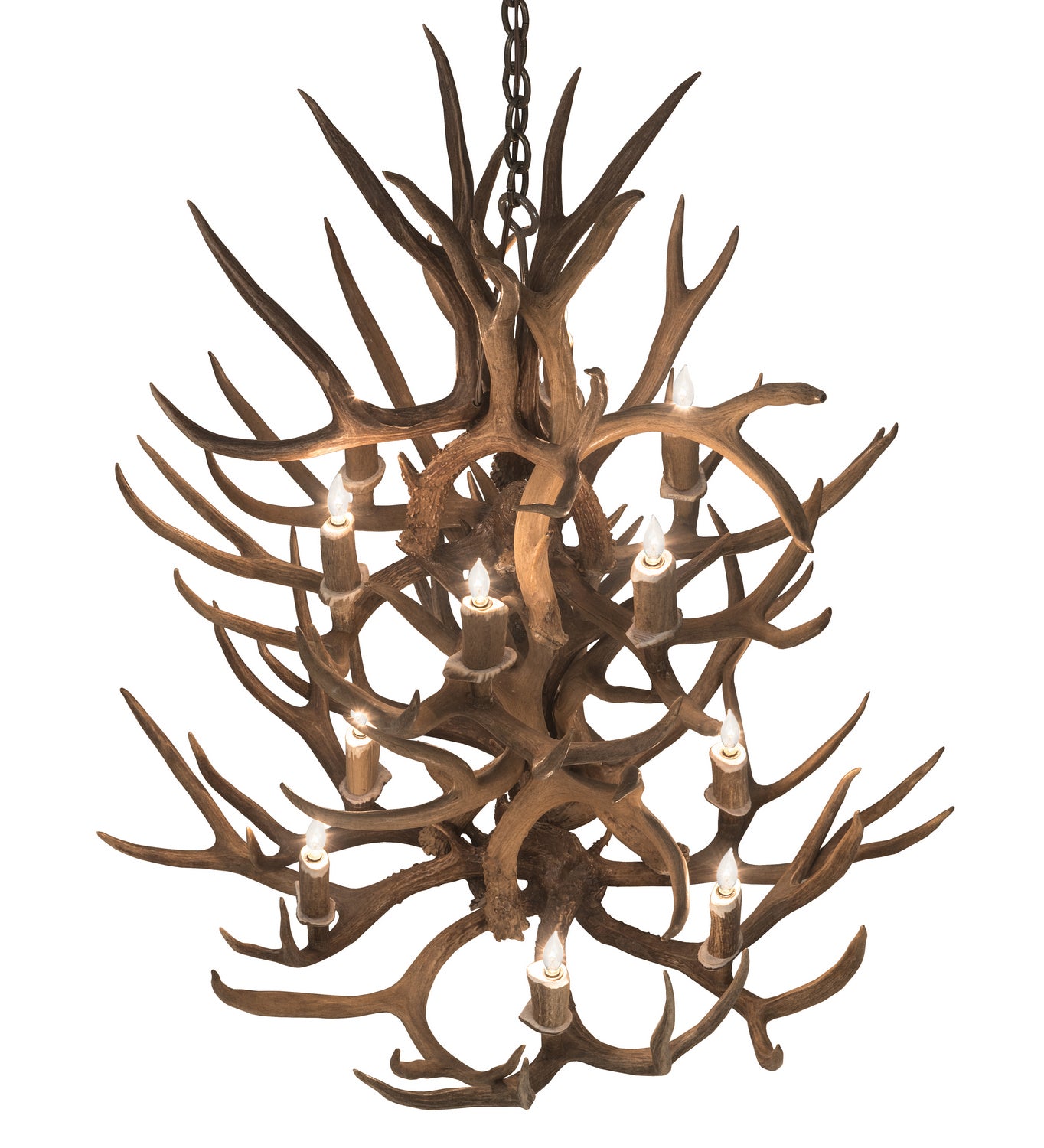 Meyda Tiffany - 200460 - 12 Light Chandelier - Antlers - Antique Copper