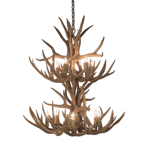 Meyda Tiffany - 200460 - 12 Light Chandelier - Antlers - Antique Copper