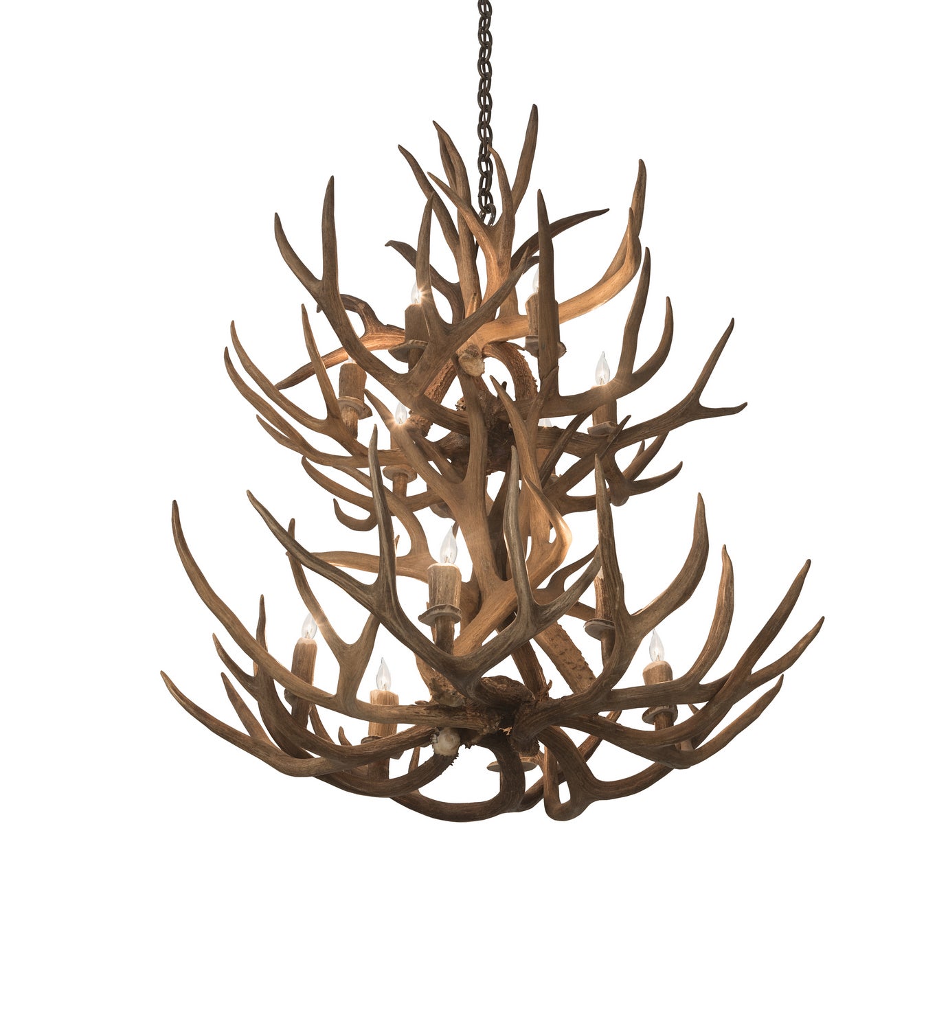 Meyda Tiffany - 200460 - 12 Light Chandelier - Antlers - Antique Copper