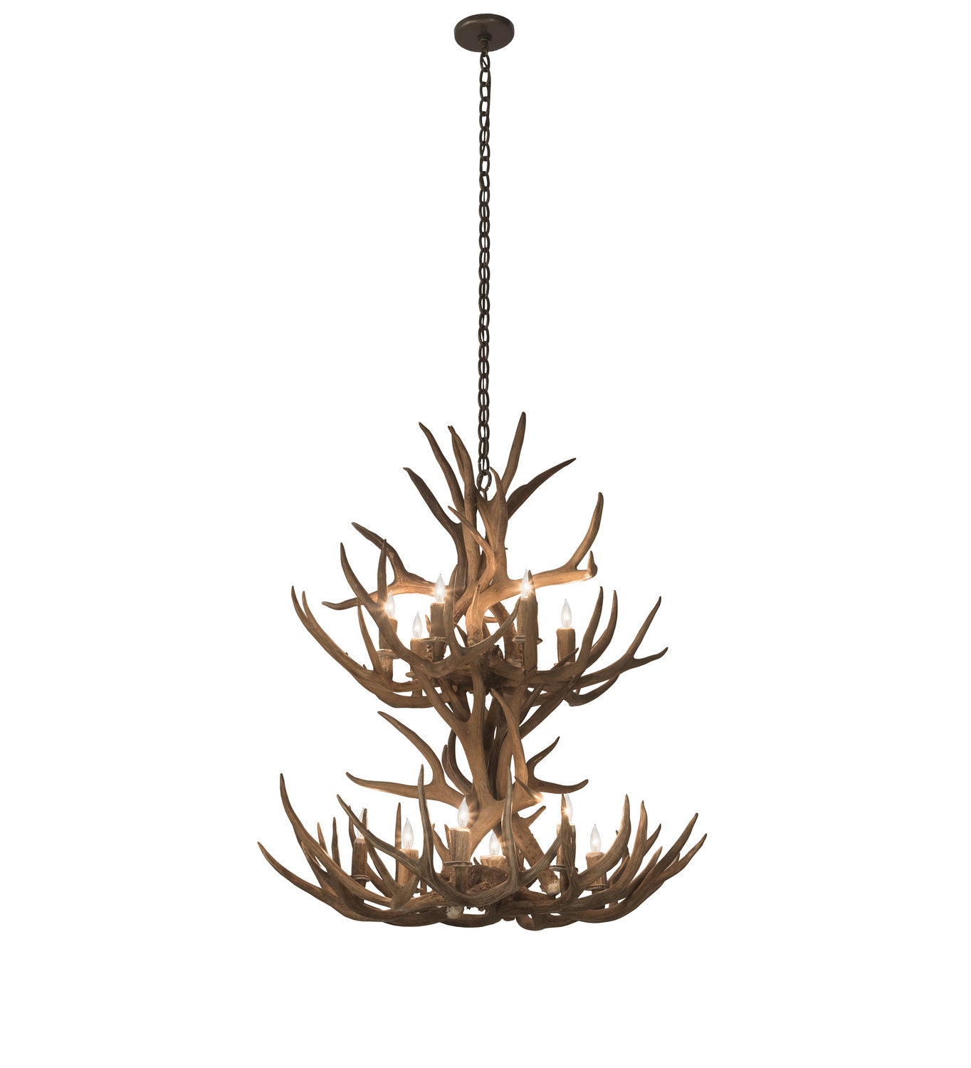 Meyda Tiffany - 200460 - 12 Light Chandelier - Antlers - Antique Copper