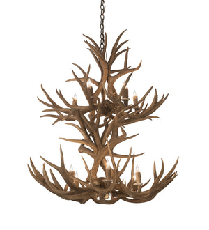 Meyda Tiffany - 200461 - 12 Light Chandelier - Antlers - Antique Copper