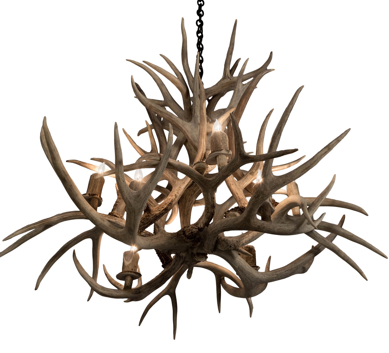 Meyda Tiffany - 200465 - Eight Light Chandelier - Antlers - Antique Copper