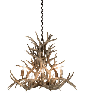 Meyda Tiffany - 200465 - Eight Light Chandelier - Antlers - Antique Copper