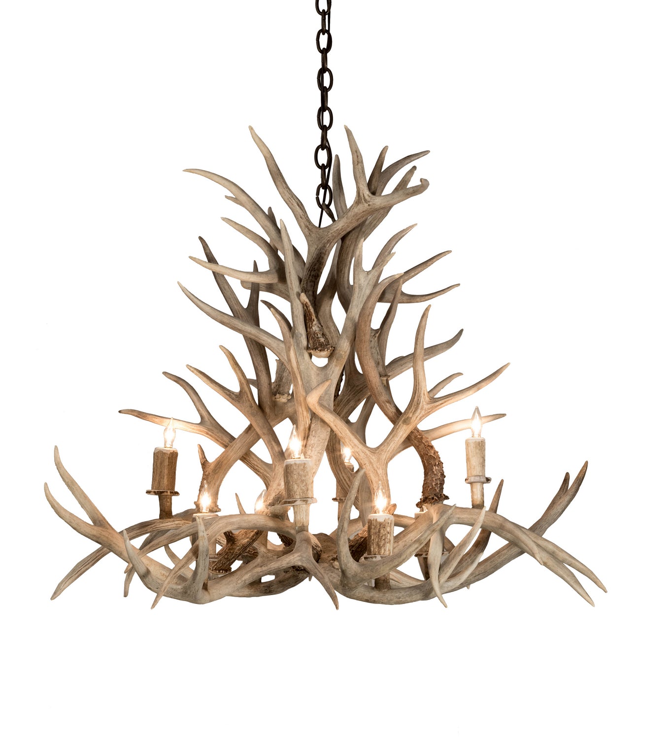 Meyda Tiffany - 200465 - Eight Light Chandelier - Antlers - Antique Copper