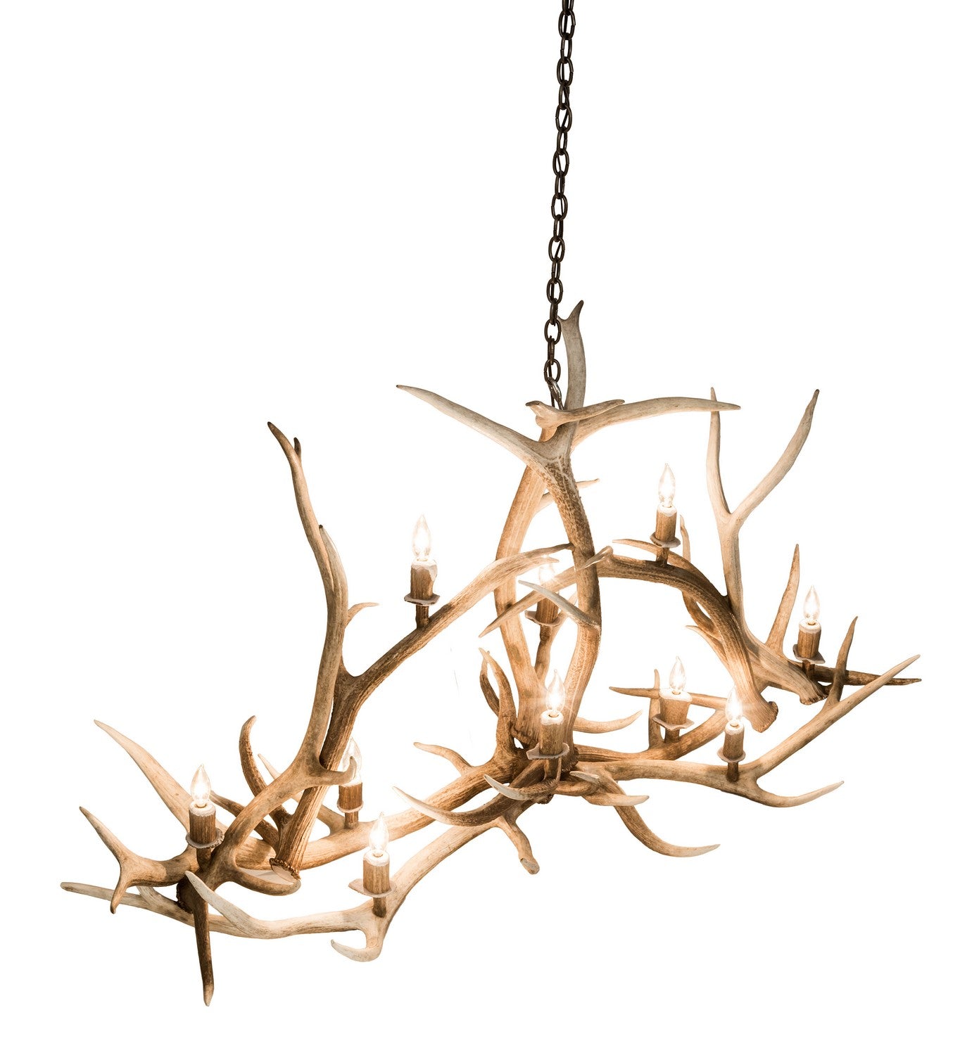 Meyda Tiffany - 200467 - Ten Light Chandelier - Antlers - Antique Copper