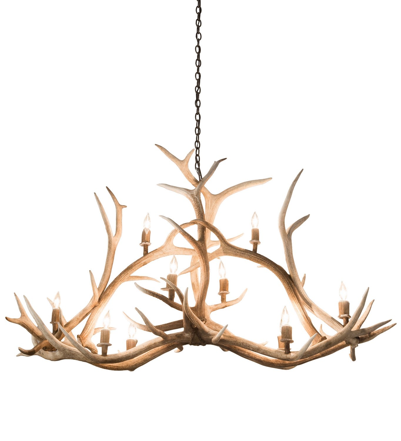 Meyda Tiffany - 200467 - Ten Light Chandelier - Antlers - Antique Copper