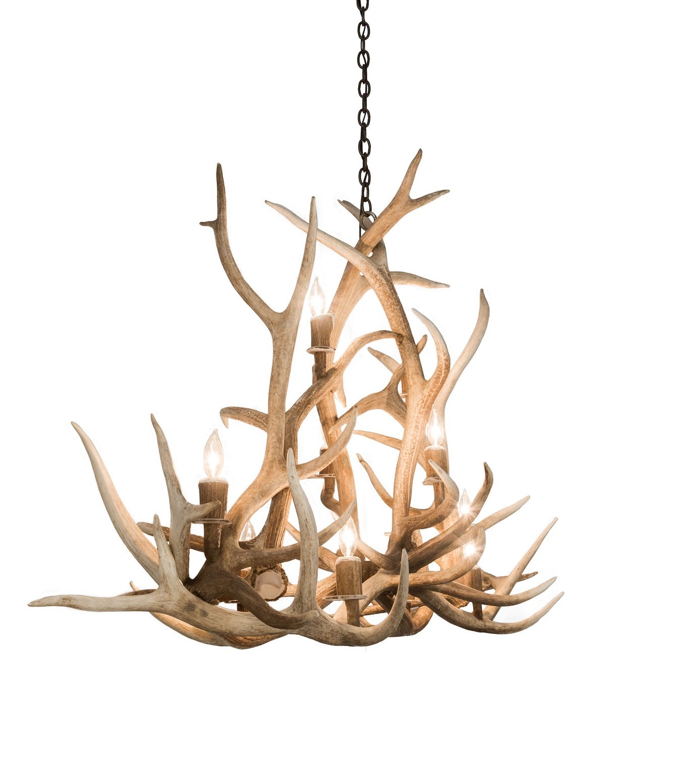 Meyda Tiffany - 200467 - Ten Light Chandelier - Antlers - Antique Copper