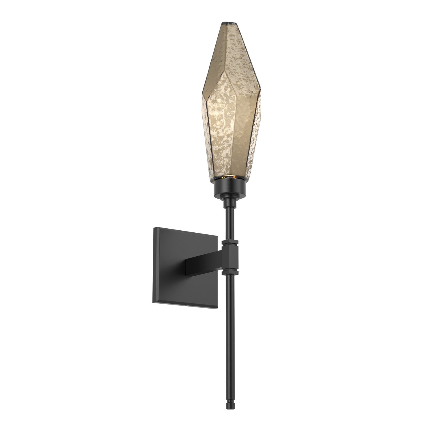 Hammerton Studio - IDB0050-07-MB-CB-L1 - LED Wall Sconce - Rock Crystal - Matte Black