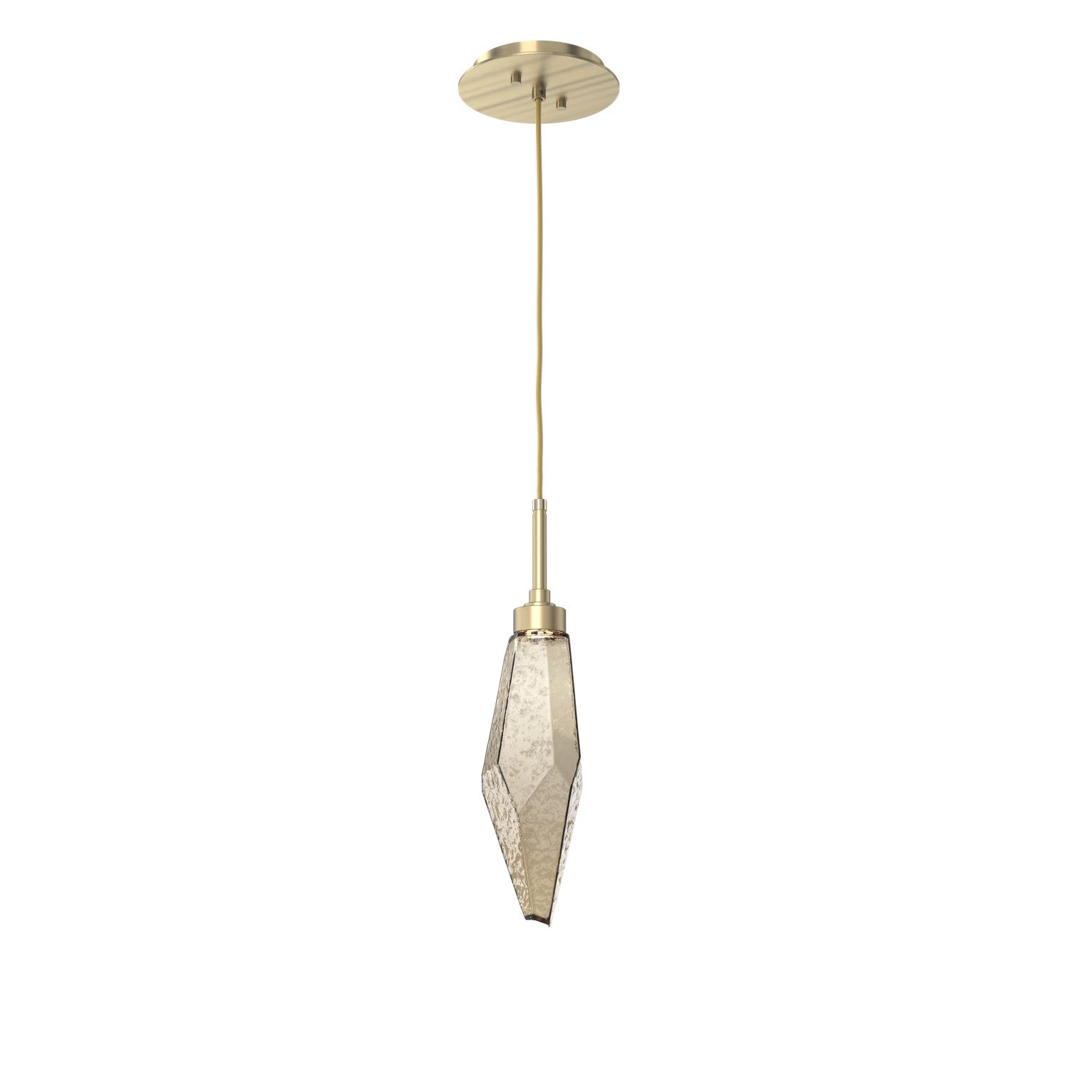 Hammerton Studio - LAB0050-15-HB-CA-C01-L1 - LED Pendant - Rock Crystal - Heritage Brass