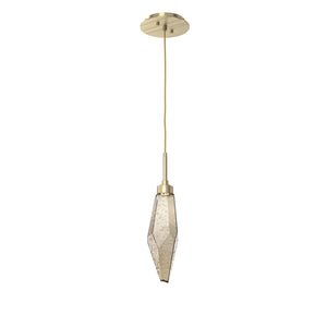 Hammerton Studio - LAB0050-15-HB-CB-C01-L1 - LED Pendant - Rock Crystal - Heritage Brass