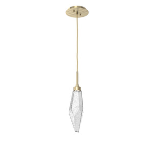 Hammerton Studio - LAB0050-15-HB-CC-C01-L1 - LED Pendant - Rock Crystal - Heritage Brass