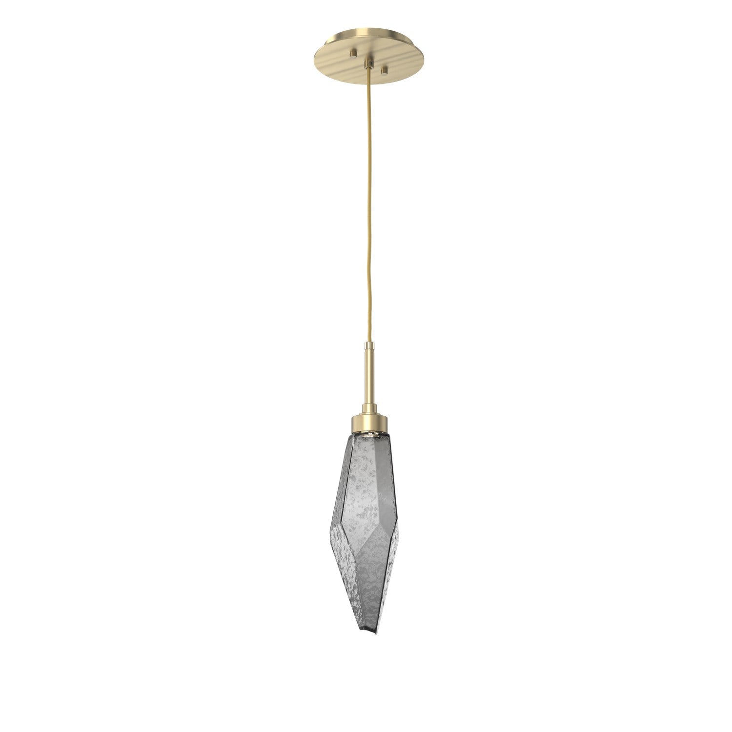 Hammerton Studio - LAB0050-15-HB-CS-C01-L1 - LED Pendant - Rock Crystal - Heritage Brass