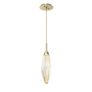 Hammerton Studio - LAB0050-17-HB-CA-C01-L1 - LED Pendant - Rock Crystal - Heritage Brass